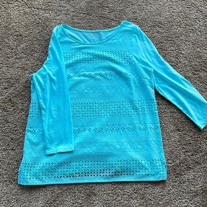 Aqua 3/4 sleeve top